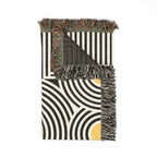 💛 Solar Op Throw — 1960s Op Art Woven Blanket