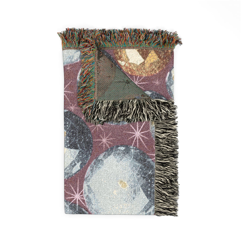 Disco Ball Throw — 1980s Studio Glamour Woven Blanket