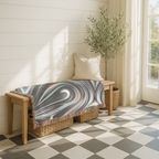 Mercury Throw — 2000s Y2K Chrome & Iridescent Woven Blanket