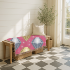 Diamond Glam Throw — 1980s Jewel Sparkle Woven Blanket