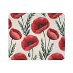 Poppy Floral Sherpa Blanket — Cozy Red Poppy Throw for Living Room & Gift