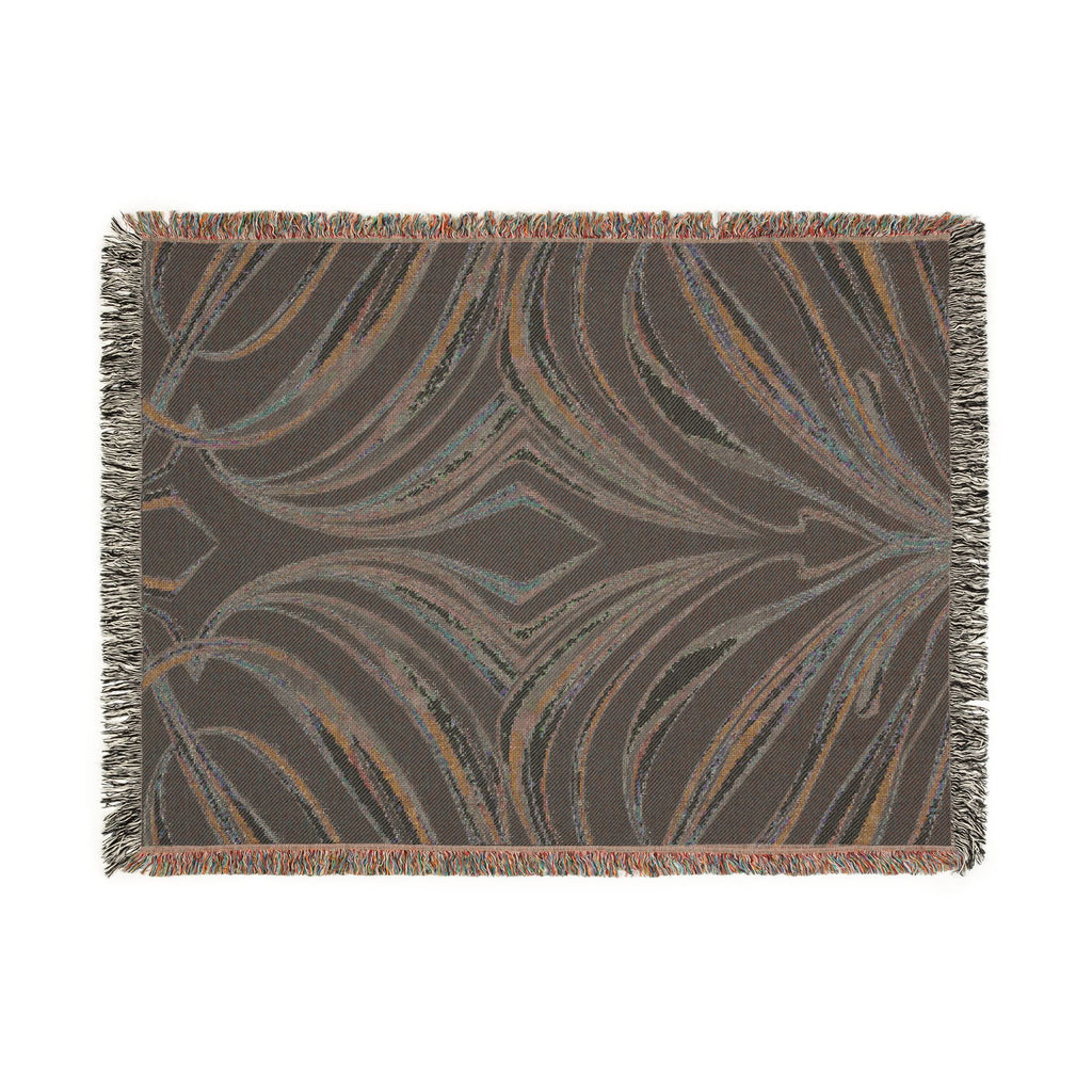 Aurora Throw — 2000s Y2K Iridescent Ribbon Woven Blanket