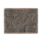 Mercury Throw — 2000s Y2K Chrome & Iridescent Woven Blanket
