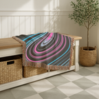 Neon Vortex Throw — 2000s Y2K Neon Flow Woven Blanket