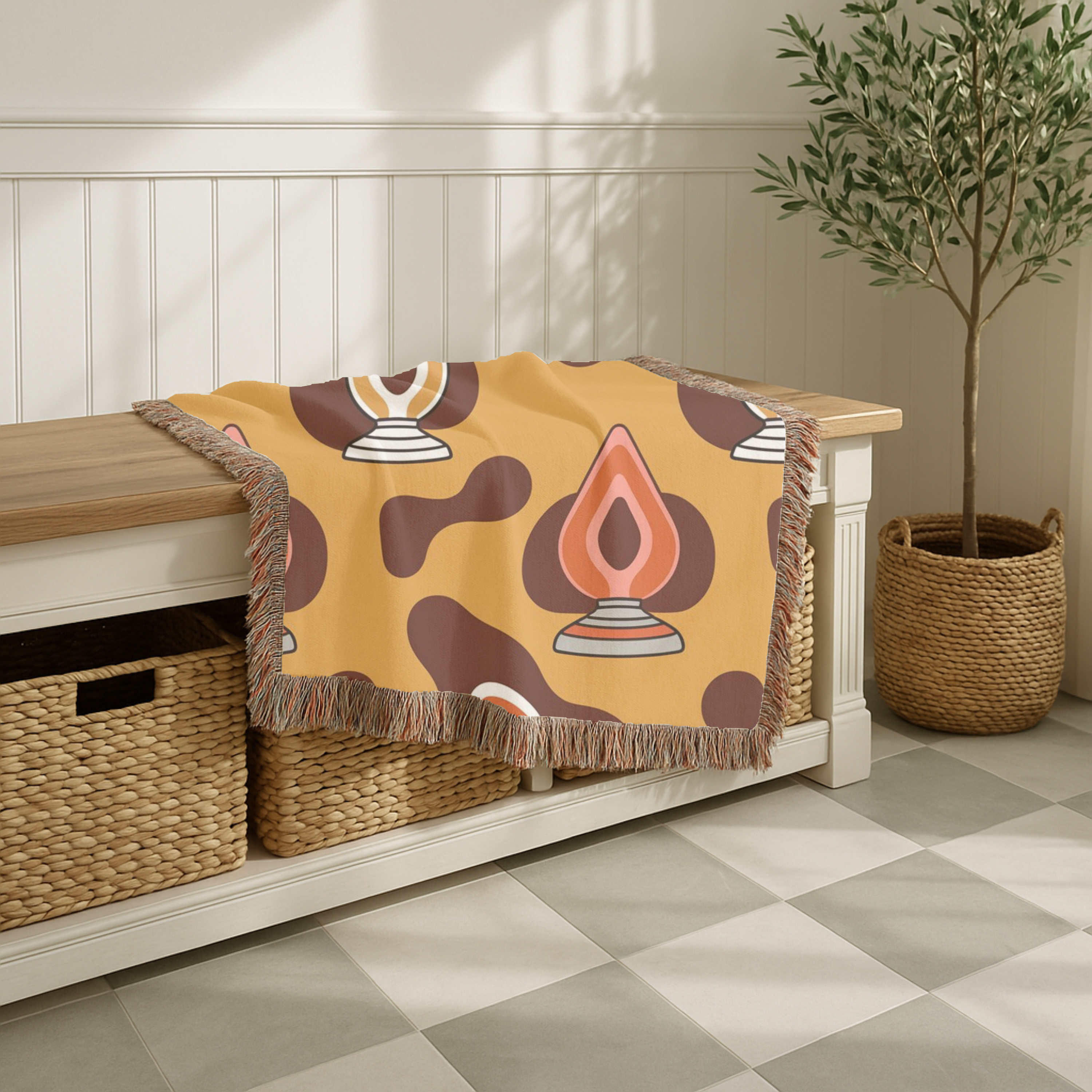 Lava Lamp Throw — 1970s Groovy Icon Woven Blanket
