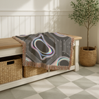 🌈 Plasma Throw — 2000s Y2K Holographic Circuit Woven Blanket