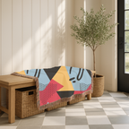Memphis Night Throw — 1980s Geometric Art Woven Blanket