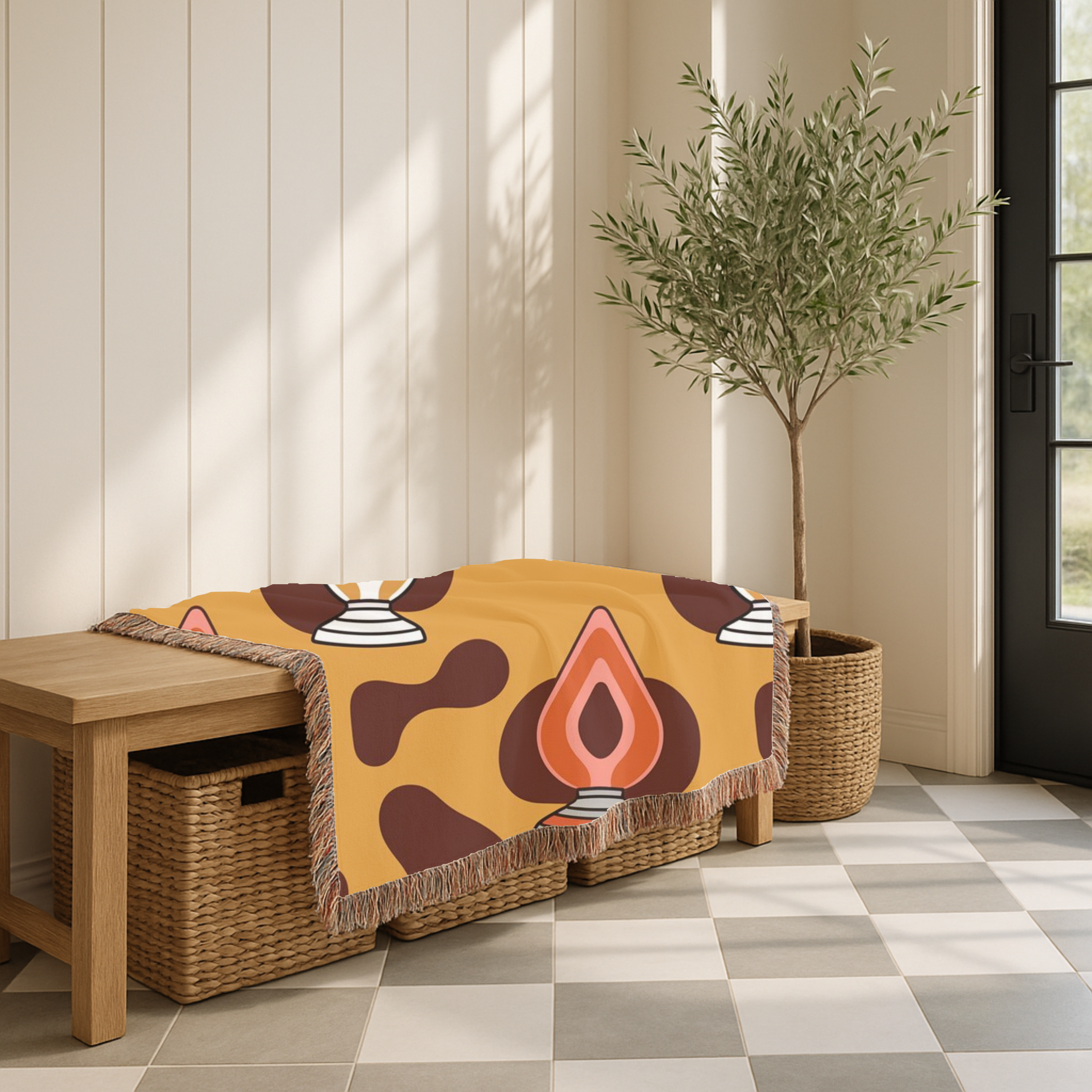 Lava Lamp Throw — 1970s Groovy Icon Woven Blanket