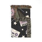 Mixtape Throw — 1980s Boombox & Cassette Woven Blanket