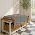 Heritage Throw — 1990s Diamond Tartan Woven Blanket