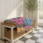 Graffiti Throw — 2000s Hip Hop Street Art Woven Blanket