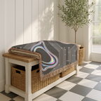 🌈 Plasma Throw — 2000s Y2K Holographic Circuit Woven Blanket
