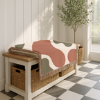 River Stone Throw — 1970s Abstract Organic Woven Blanket