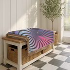 Supernova Throw — 2000s Y2K Stripe Sunburst Woven Blanket