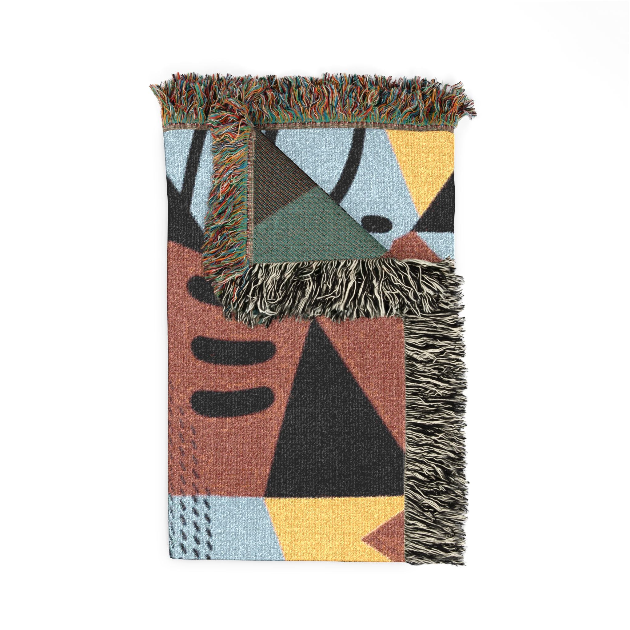 Memphis Night Throw — 1980s Geometric Art Woven Blanket