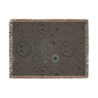 Happy Daze Throw — 1990s Smiley Face & Peace Woven Blanket