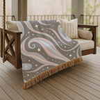 Cosmos Throw — 2000s Y2K Pastel Galaxy Woven Blanket