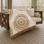 Dreamcatcher Throw — 1970s Bohemian Circle Woven Blanket