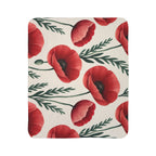 Poppy Floral Sherpa Blanket — Cozy Red Poppy Throw for Living Room & Gift