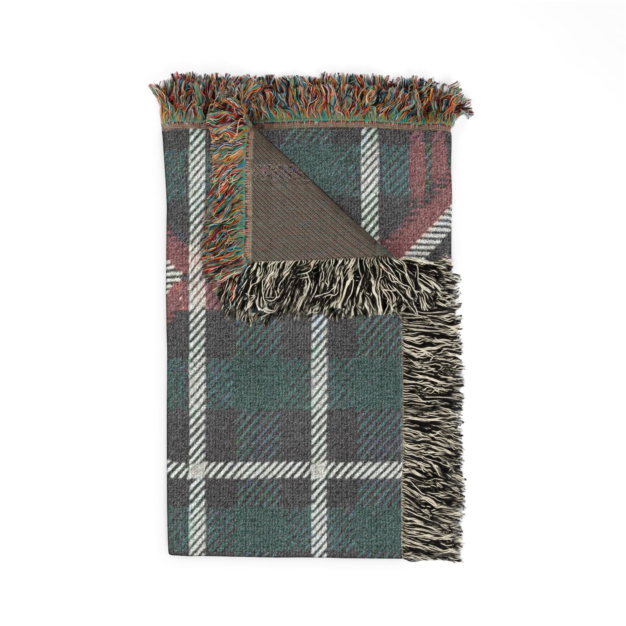 Heritage Throw — 1990s Diamond Tartan Woven Blanket