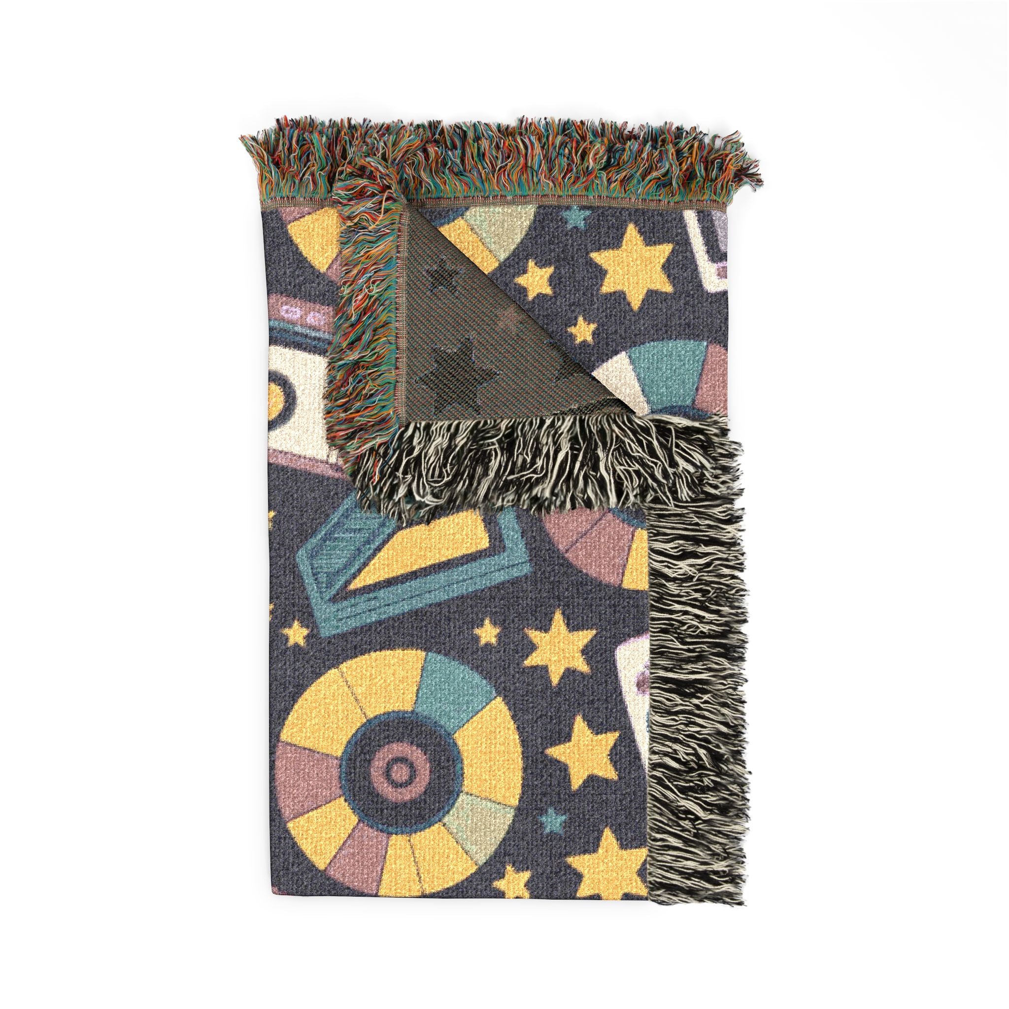 Press Play Throw — 1990s CD Player Woven Blanket