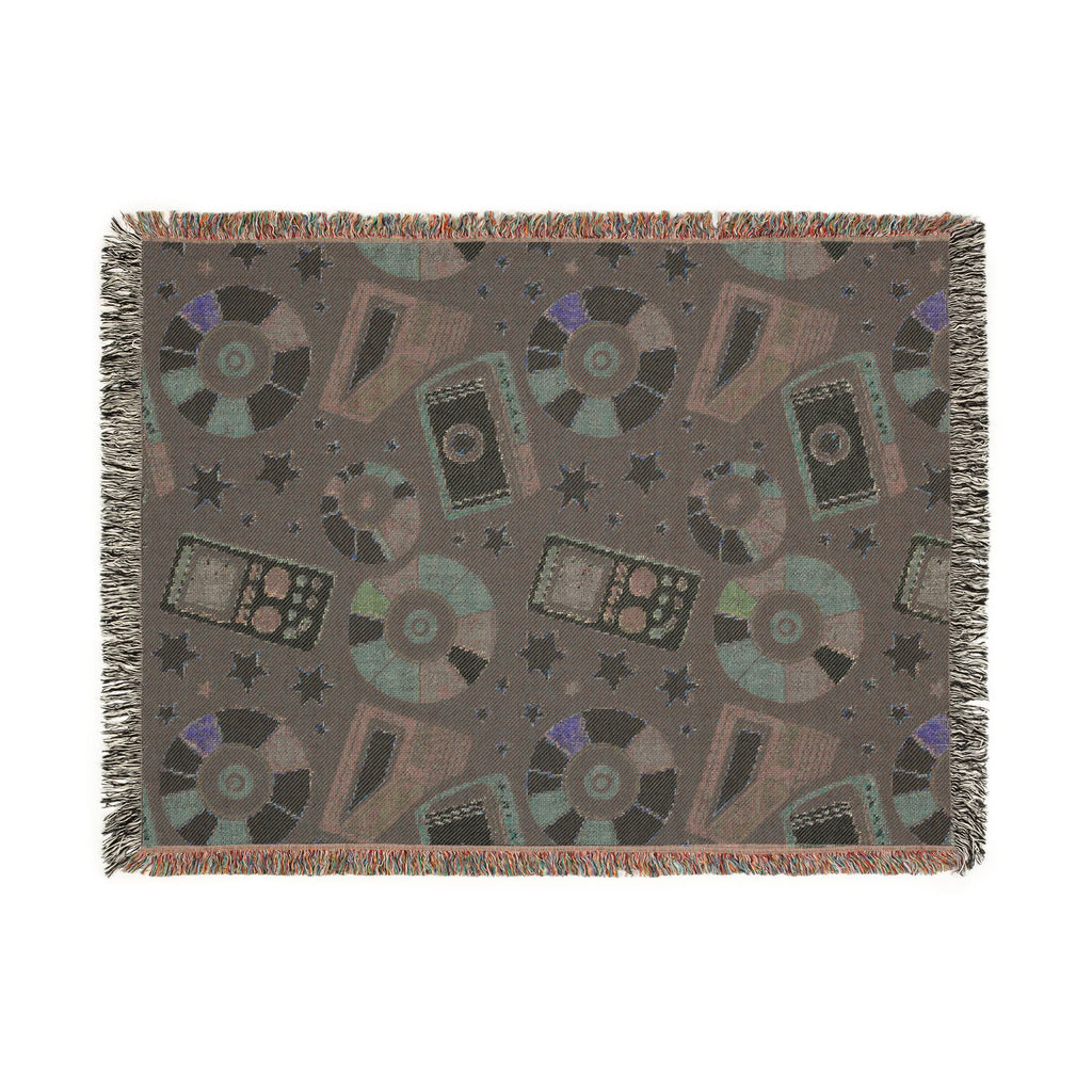 Press Play Throw — 1990s CD Player Woven Blanket