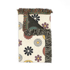 ✌️ Peace & Love Throw — 1960s Flower Power Woven Blanket