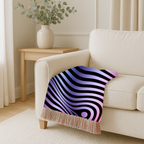 Gravity Throw — 2000s Y2K Psychedelic Wave Woven Blanket