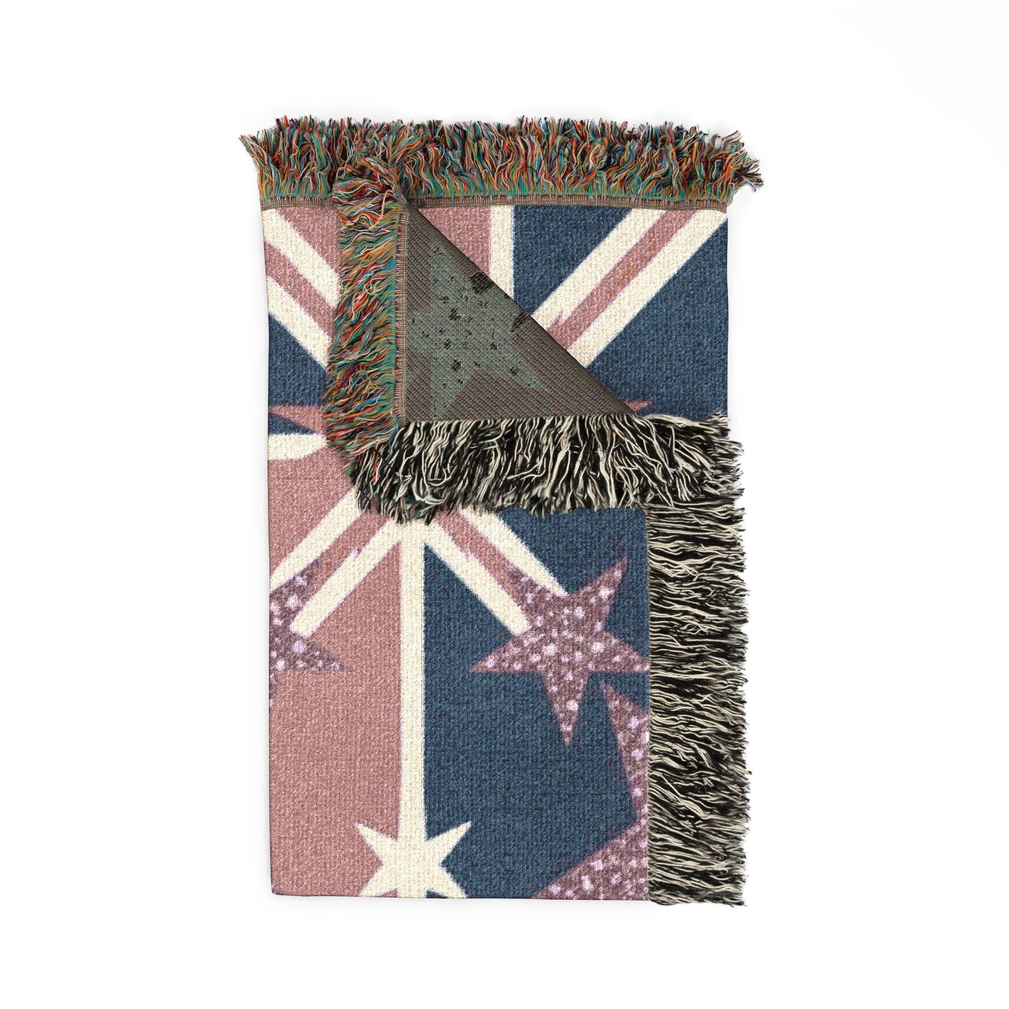 Cool Britannia Throw — 1990s Union Jack & Star Woven Blanket
