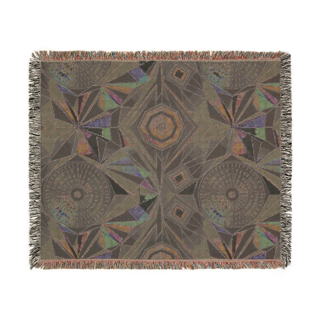 Crystal Throw — 2000s Y2K Kaleidoscope Gem Woven Blanket