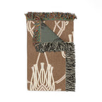 Macramé Heart Throw — 1970s Bohemian Love Woven Blanket