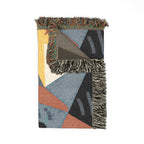Memphis Sunshine Throw — 1980s Bold Geometric Woven Blanket