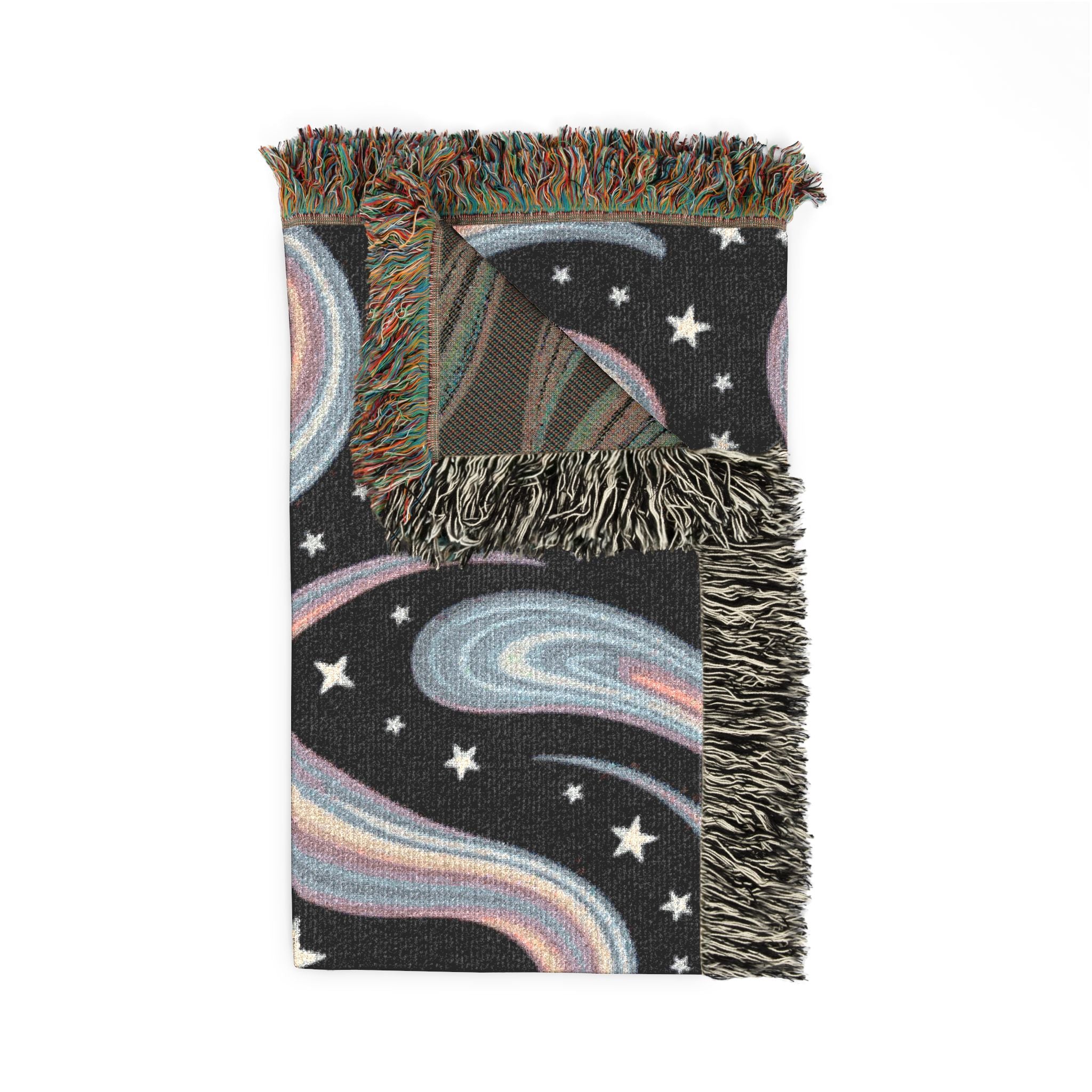 Cosmos Throw — 2000s Y2K Pastel Galaxy Woven Blanket
