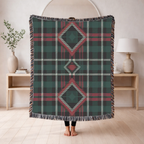Heritage Throw — 1990s Diamond Tartan Woven Blanket