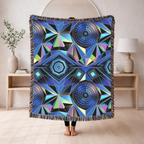 Crystal Throw — 2000s Y2K Kaleidoscope Gem Woven Blanket