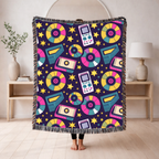 Press Play Throw — 1990s CD Player Woven Blanket
