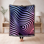 Gravity Throw — 2000s Y2K Psychedelic Wave Woven Blanket