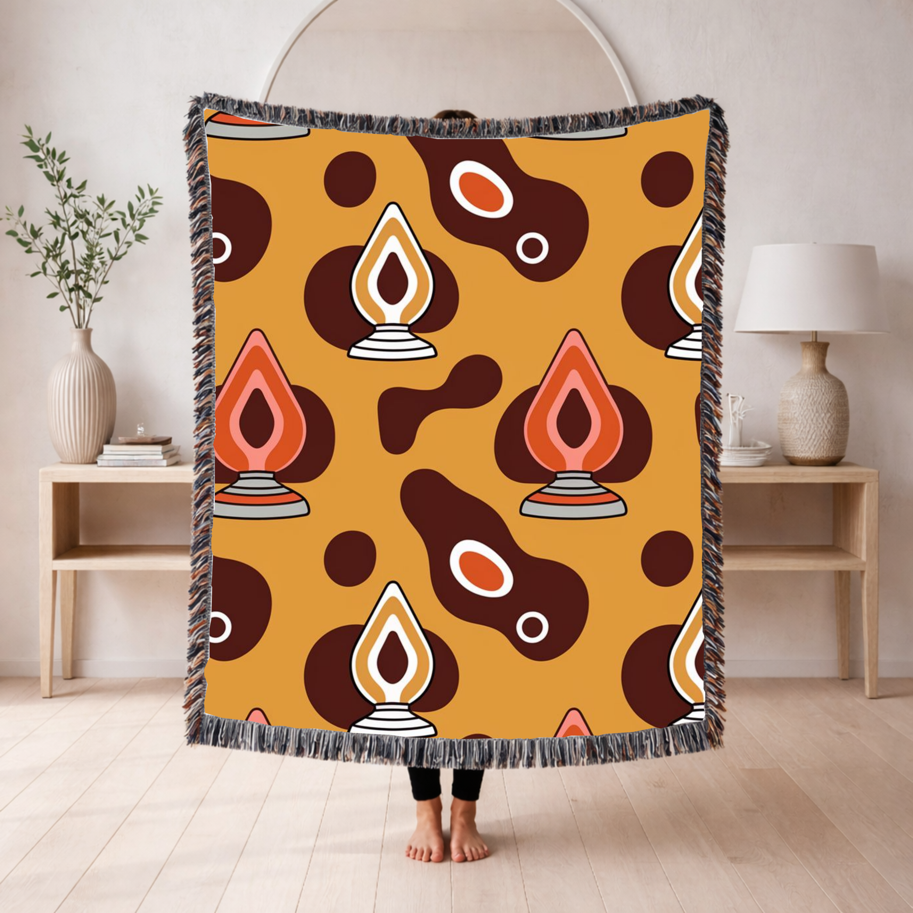 Lava Lamp Throw — 1970s Groovy Icon Woven Blanket