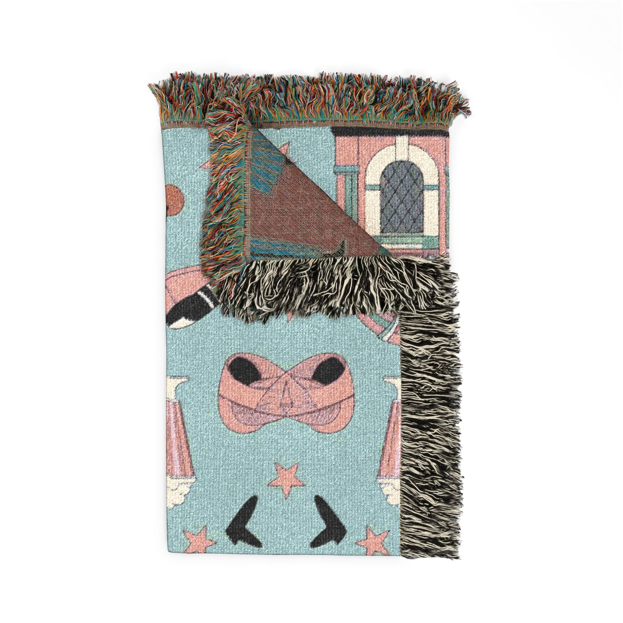 🎵🥤Milkshake Throw — 1950s Diner Style Woven Blanket