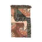 Stripe Shroom Throw — 1970s Retro Stripe Woven Blanket