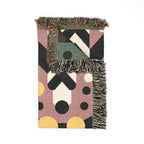 Chevron Pop Throw — 1980s Bold Graphic Woven Blanket