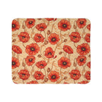 1940s Crimson Poppy Field Woven Blanket - 1940s Bold Graphic Woven Blanket