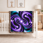 Nebula Throw — 2000s Y2K Neon Swirl Woven Blanket