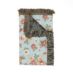 English Garden Throw — 1940s Ditsy Floral Woven Blanket