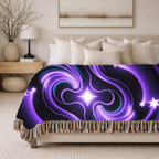 Nebula Throw — 2000s Y2K Neon Swirl Woven Blanket