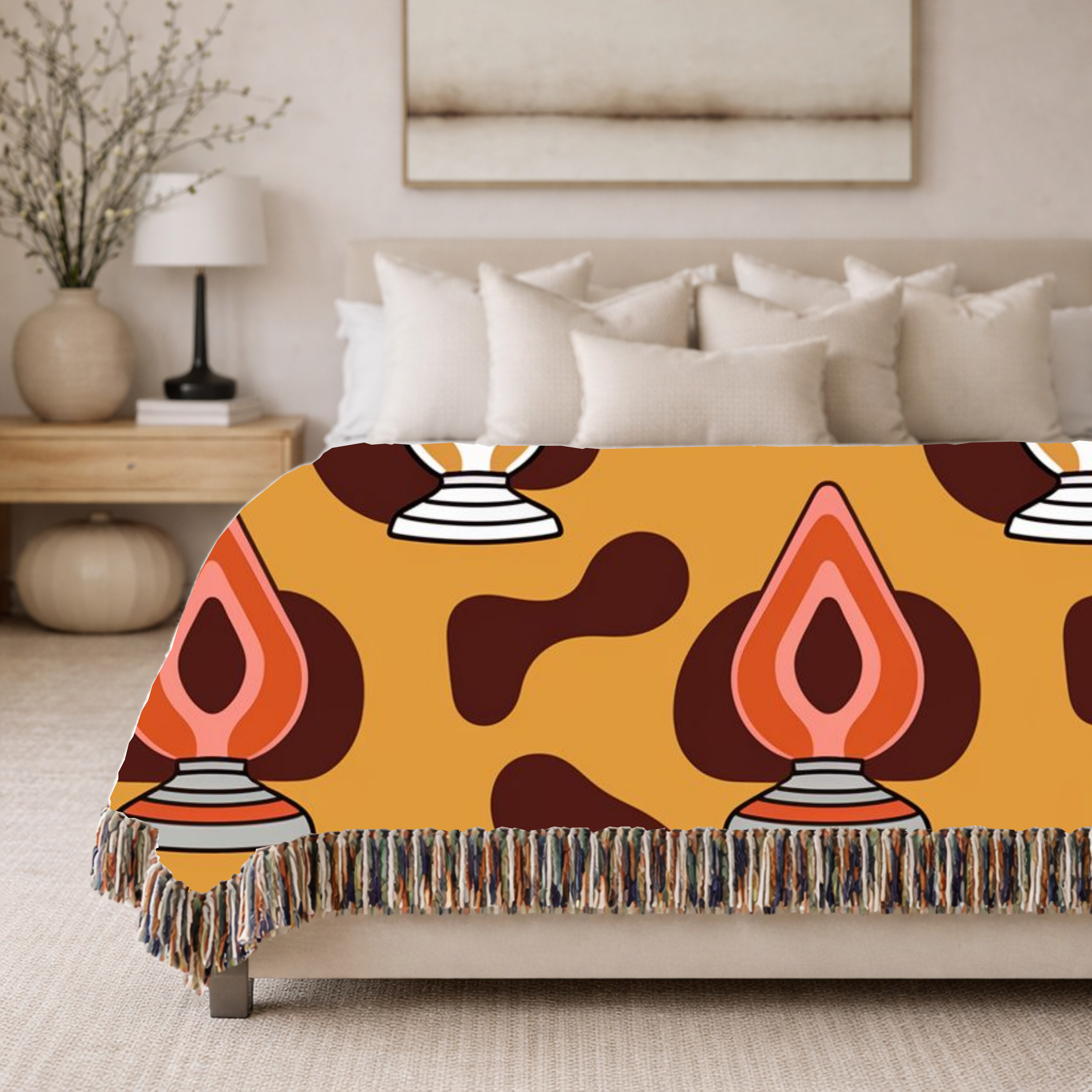 Lava Lamp Throw — 1970s Groovy Icon Woven Blanket