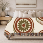 Dreamcatcher Throw — 1970s Bohemian Circle Woven Blanket
