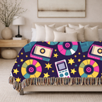 Press Play Throw — 1990s CD Player Woven Blanket