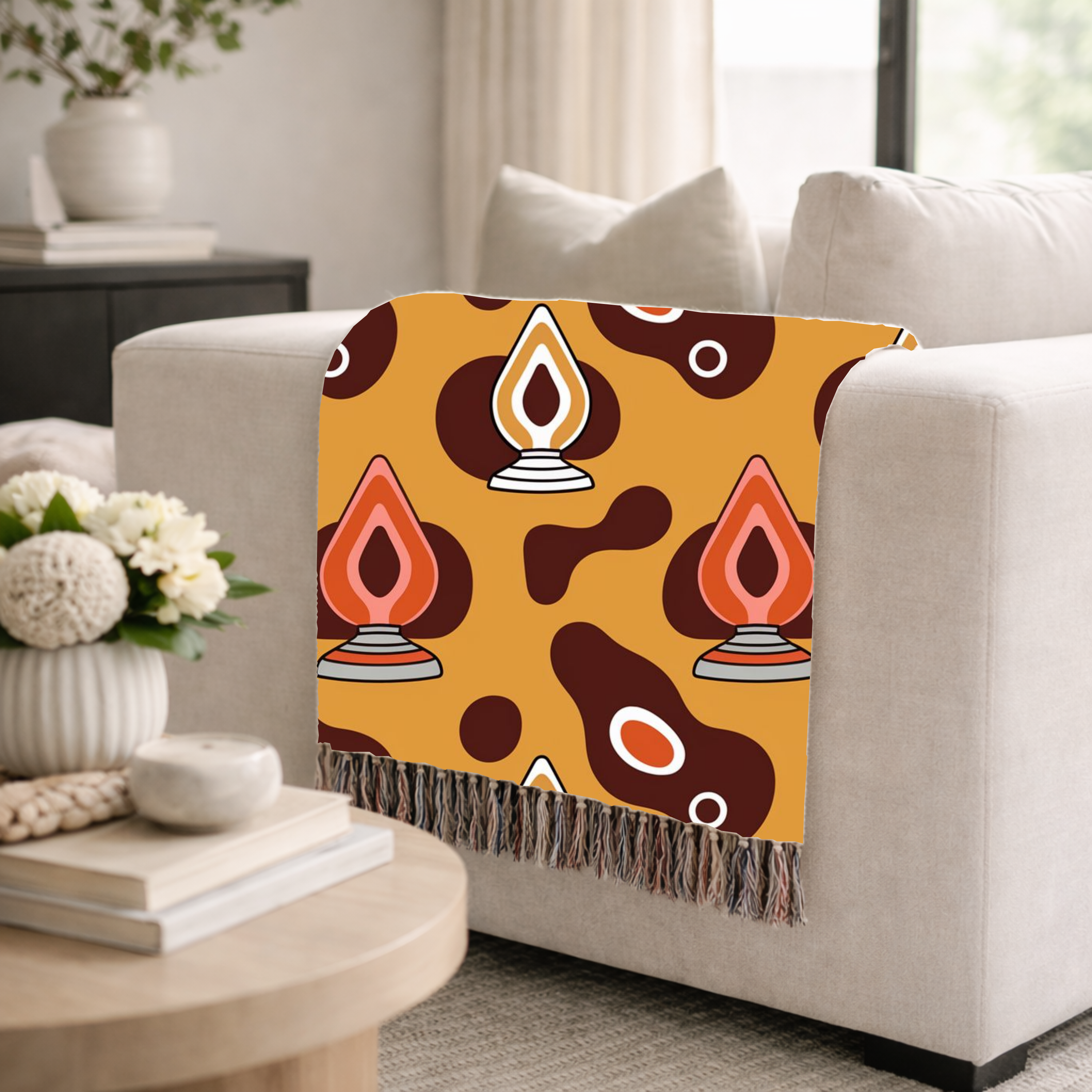 Lava Lamp Throw — 1970s Groovy Icon Woven Blanket