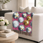 Disco Ball Throw — 1980s Studio Glamour Woven Blanket